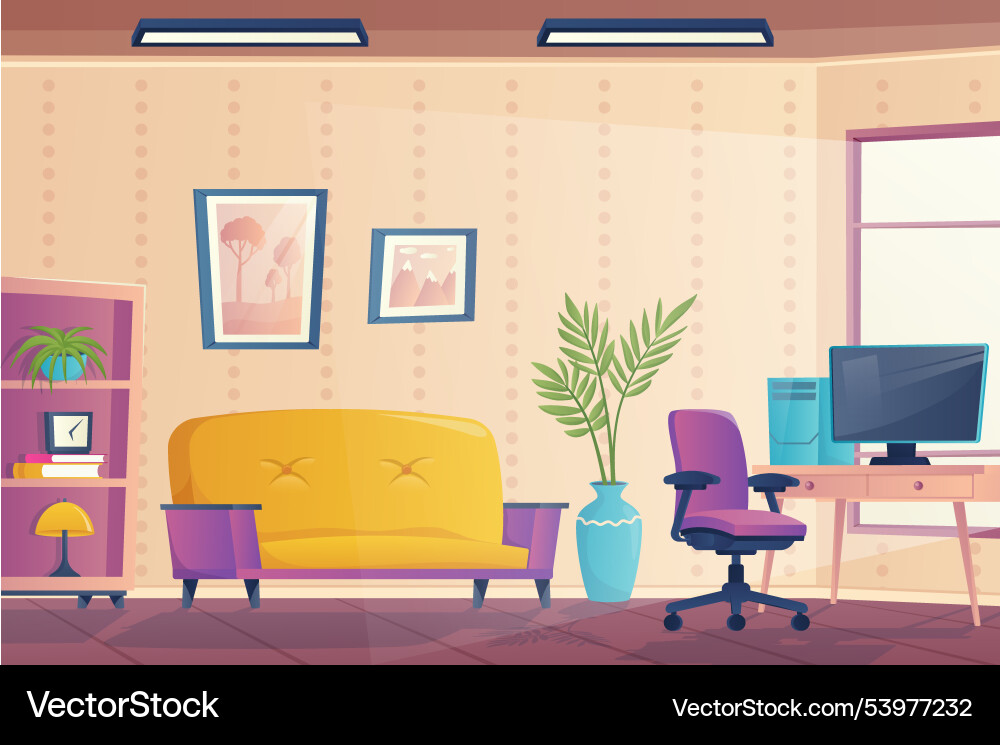 Living room interior Royalty Free Vector Image