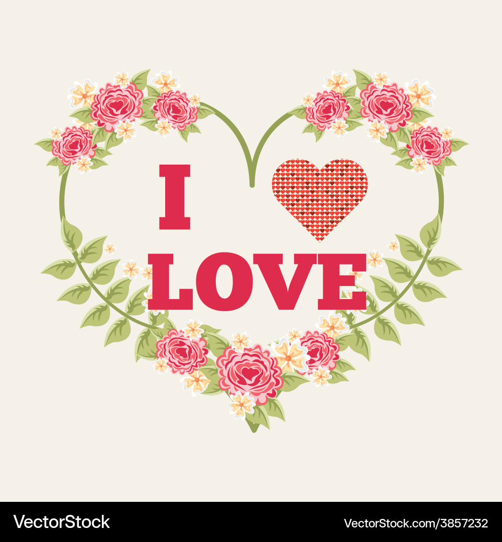 Love heart Vector Image