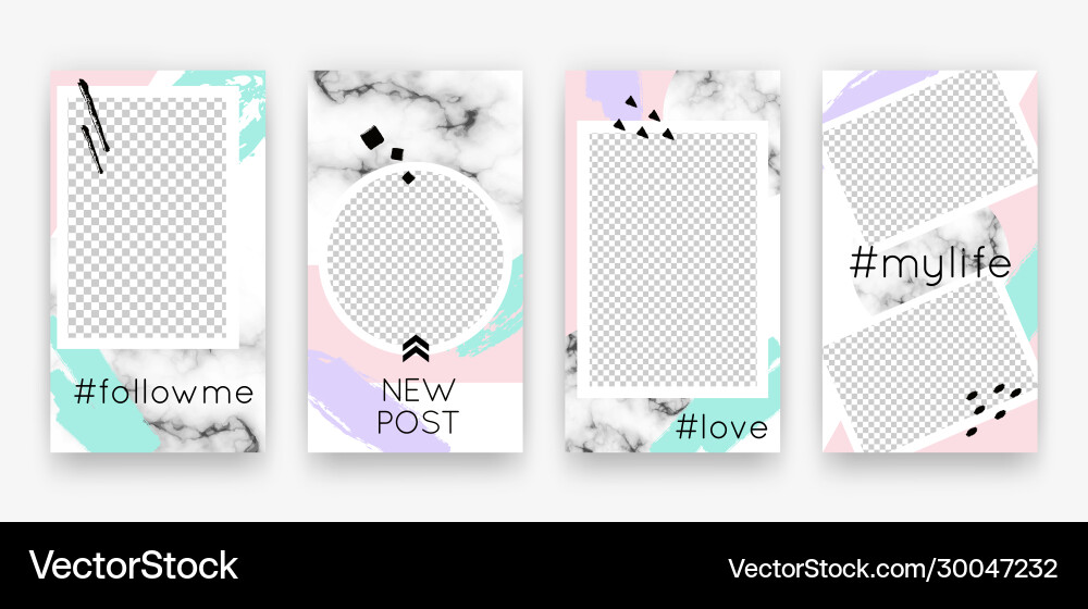 Trendy editable set Templates für Social Media Trendy editable set Templates für Social Media vektorbild