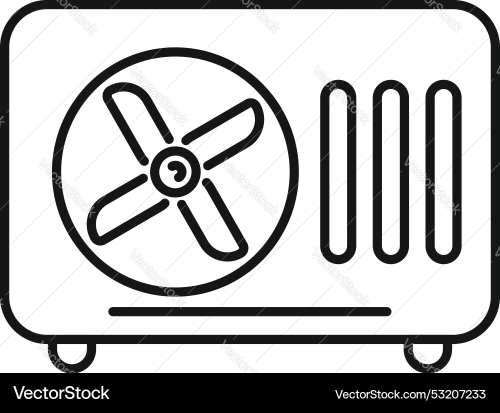 Conditioner system with rotating fan inside Conditioner system with rotating fan inside vector image