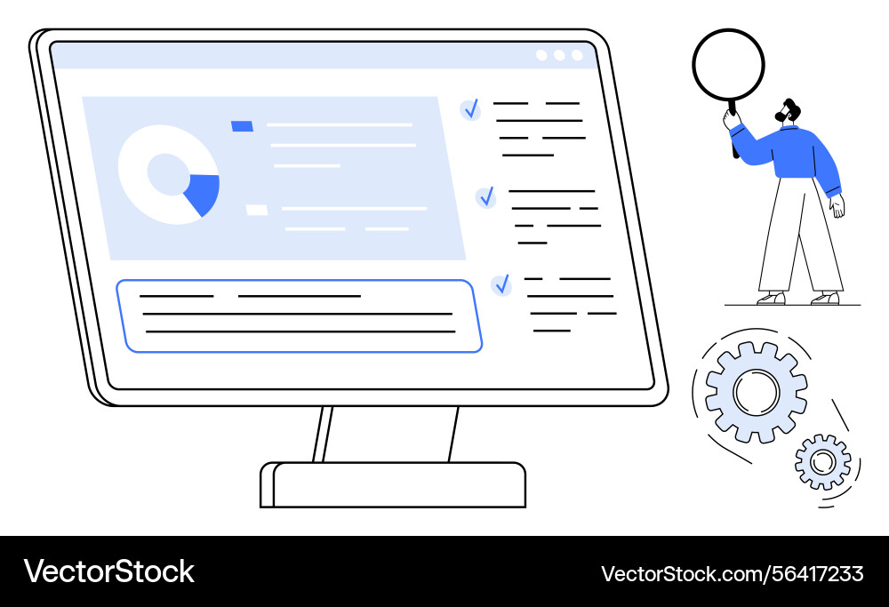 Dashboard display with analytics and user Dashboard display with analytics and user vector image