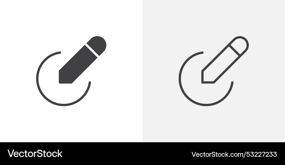 Edit icon flat and simple set design Edit icon flat and simple set design vector image