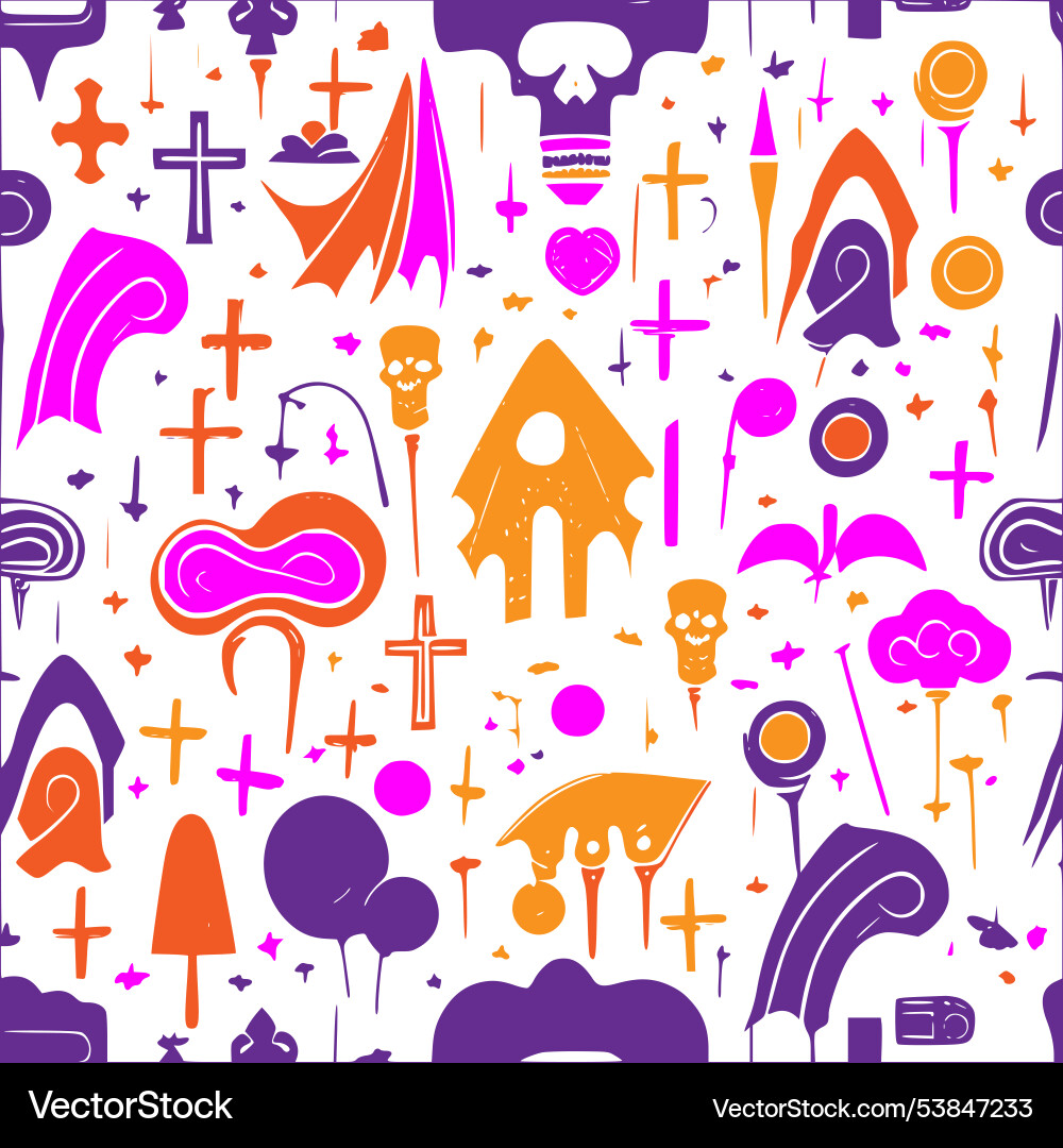 Graveyard abstract pattern seamless Graveyard abstract pattern seamless Vector Image
