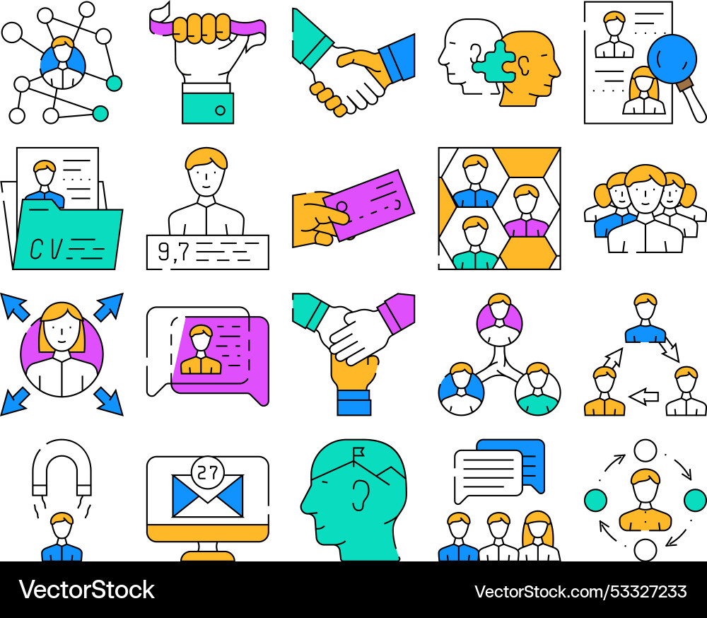 Networking global communication icons set Networking global communication icons set vector image