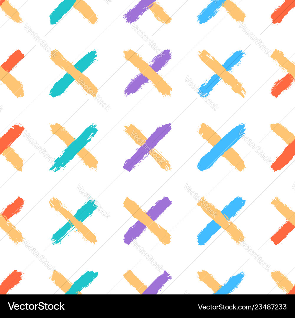 Seamless pattern created using brush strokes Seamless pattern created using brush strokes vector image