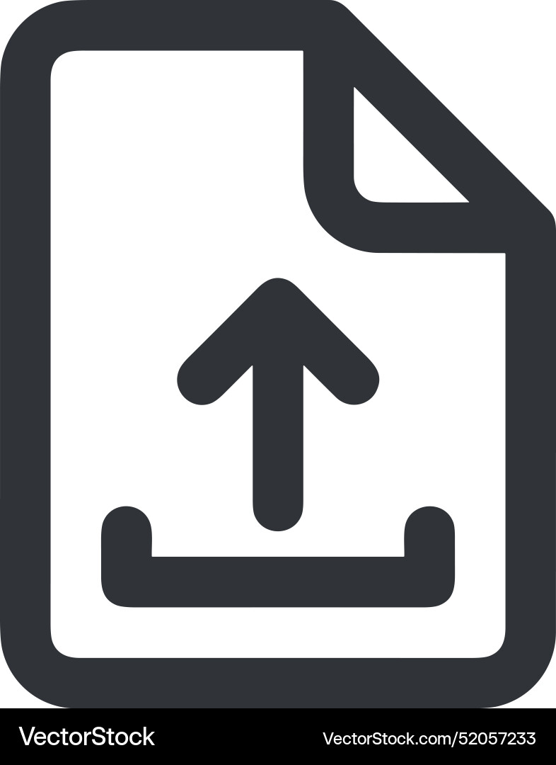 Upload outline icon symbol image Upload outline icon symbol image Vector Image