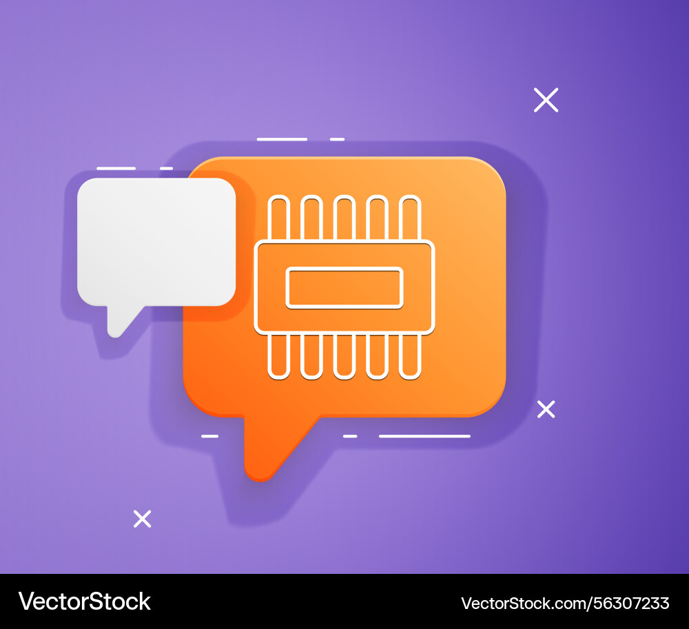 White computer processor with microcircuits cpu White computer processor with microcircuits cpu vector image