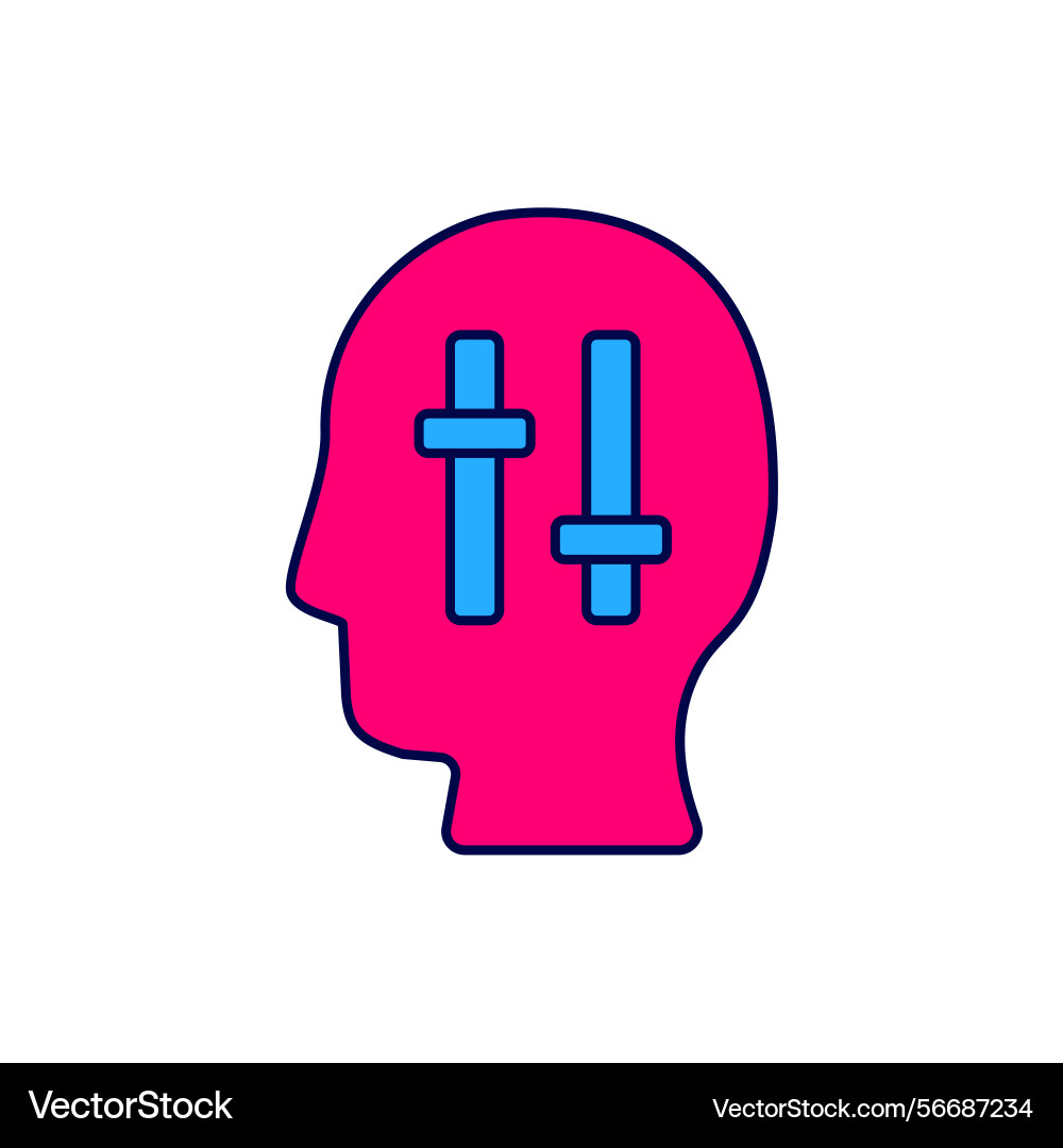 Filled outline solution to the problem Filled outline solution to the problem Vector Image