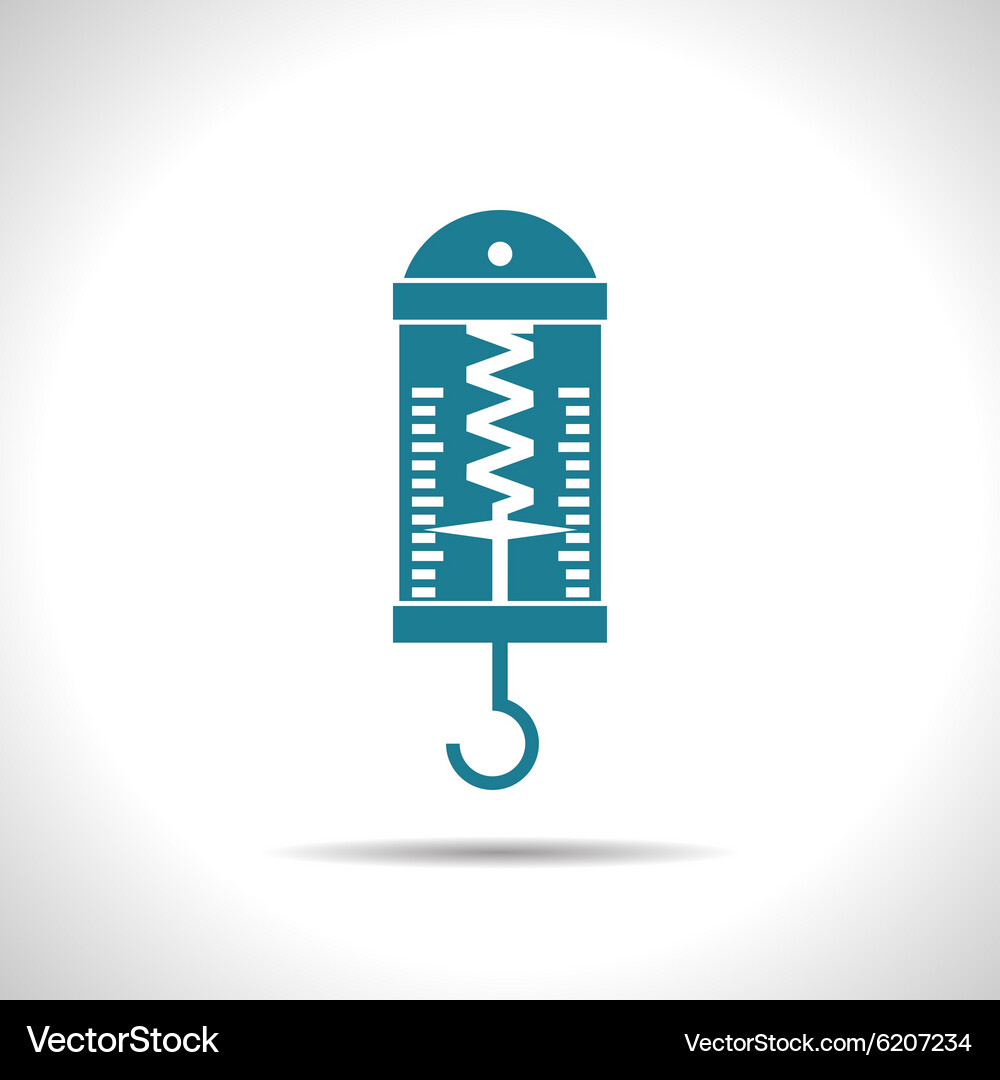 Flat physics dynamometer Vector Image