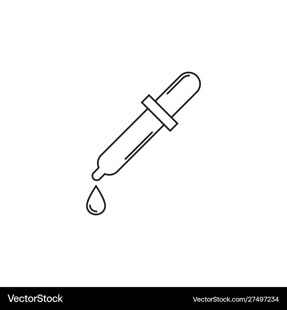 Pipette in linear style vector image