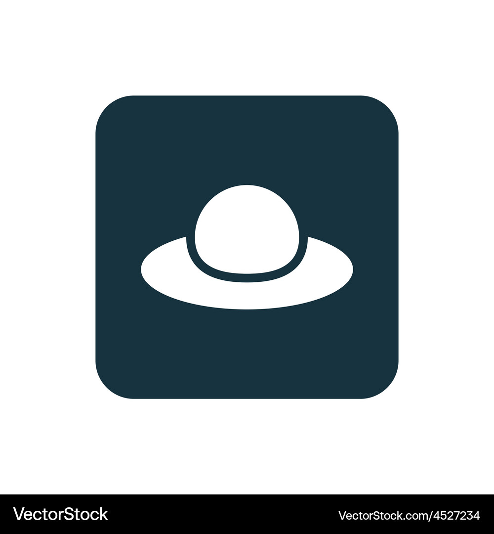 Woman hat icon rounded squares button Vector Image