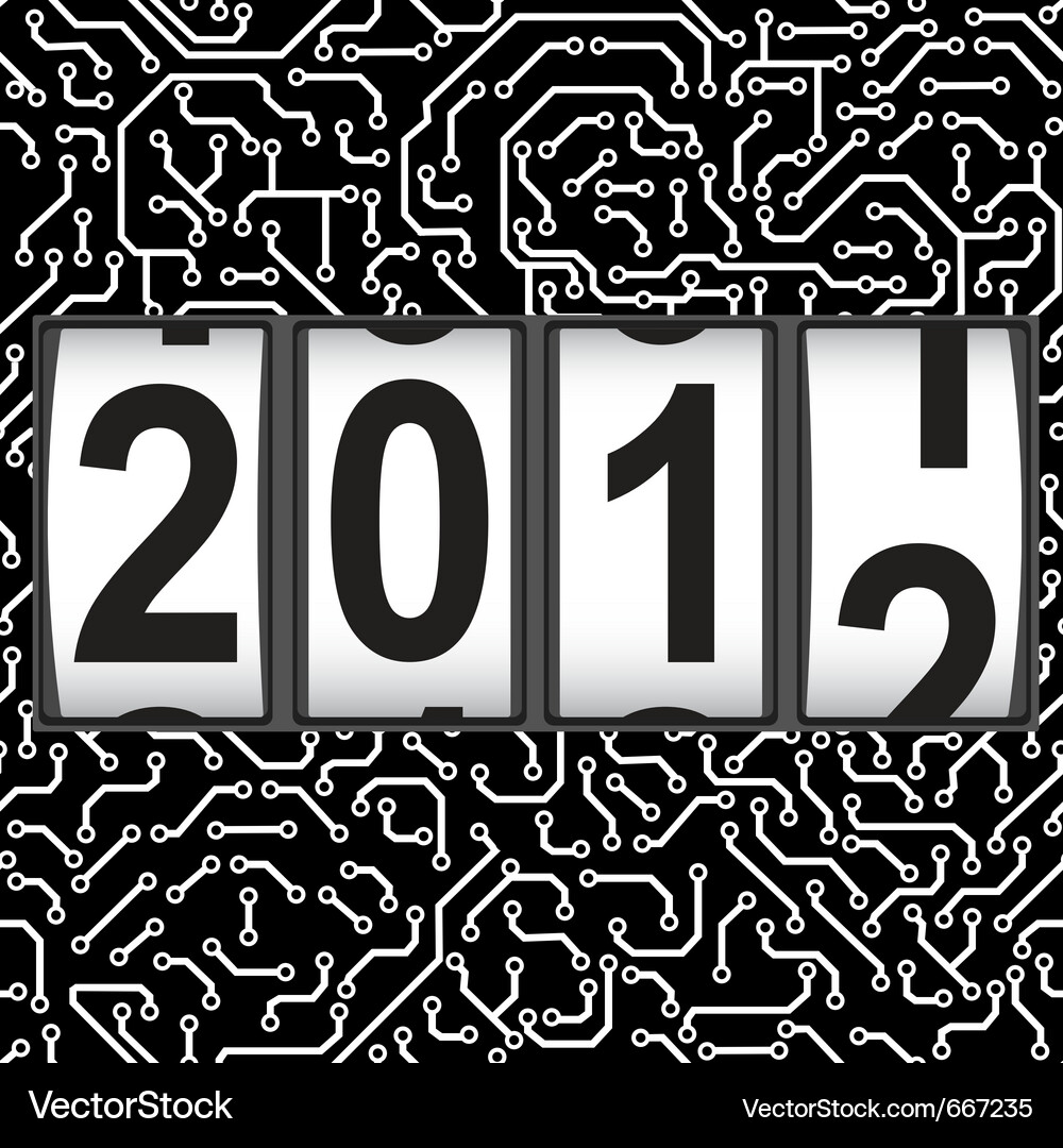 2012 new year counter Vector Image