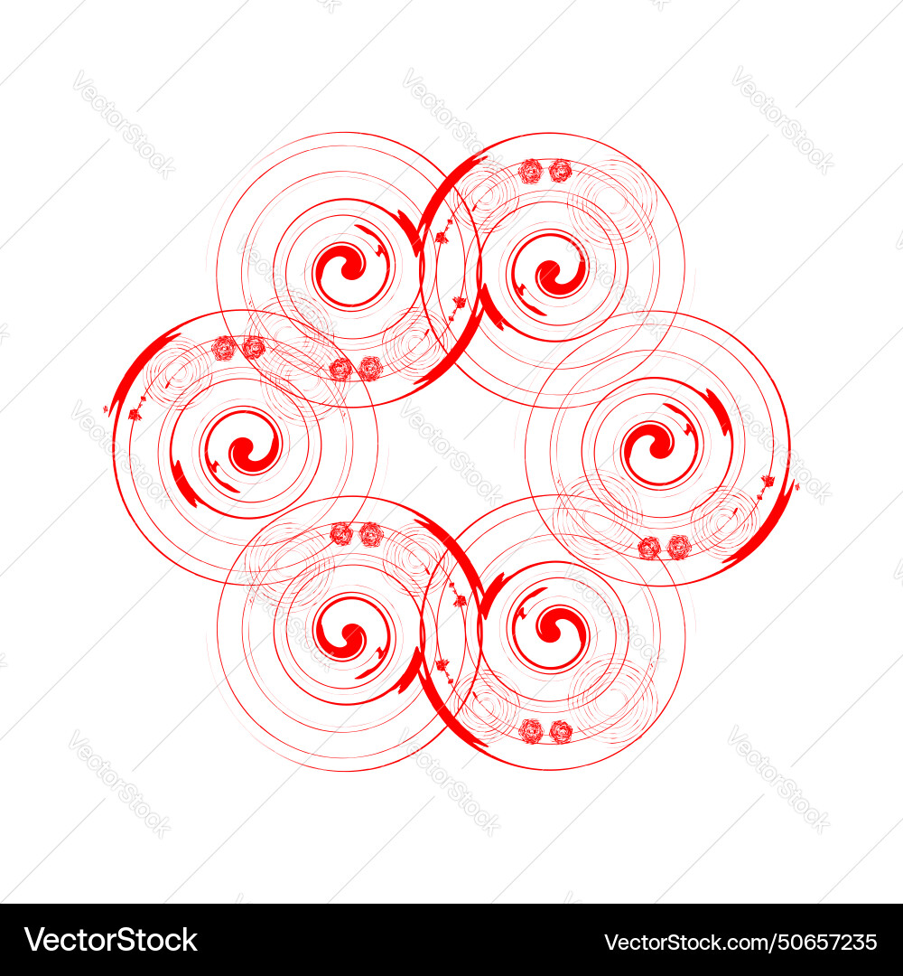Abstract geometric art speed lines in circle form vector image