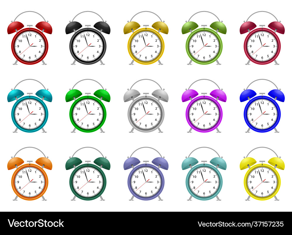 Alarm clock design isolated on white background vector image