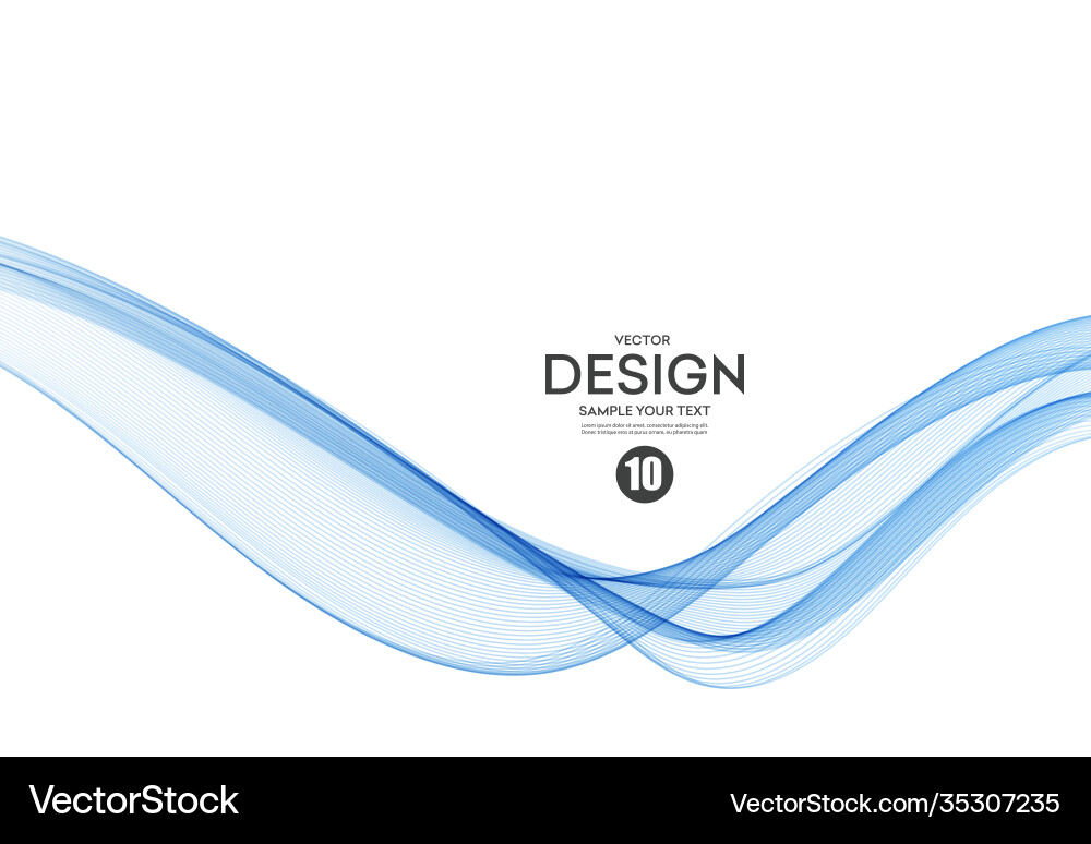 Blue color abstract wave design element Blue color abstract wave design element vector image