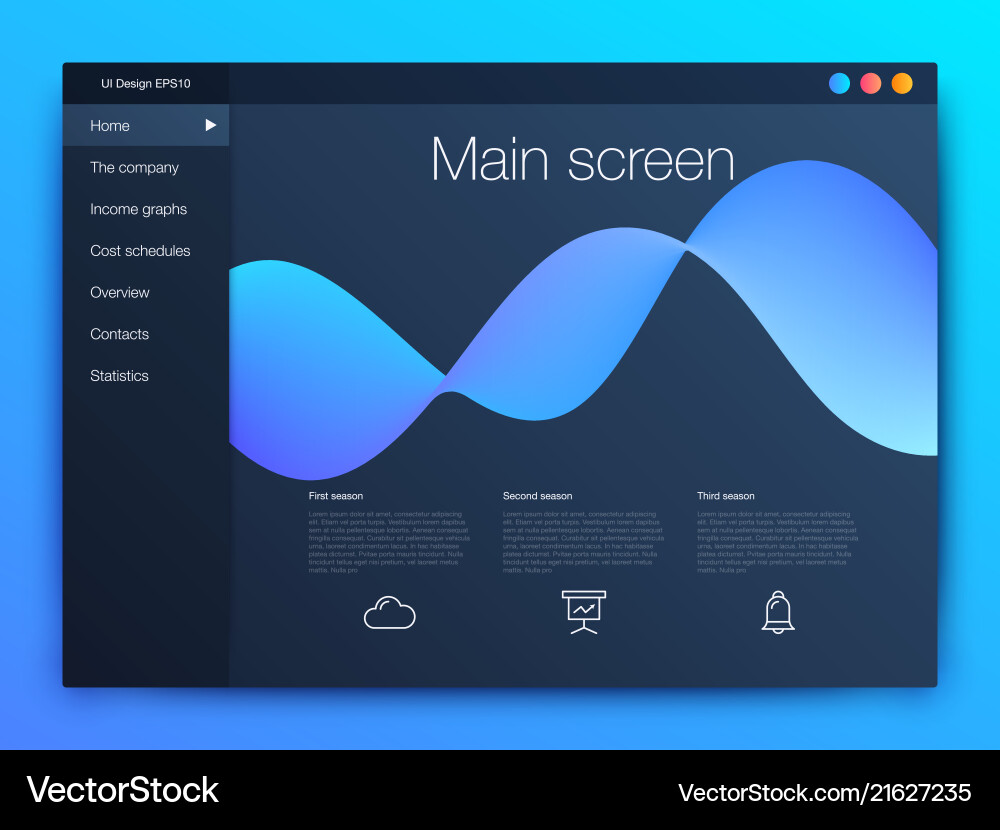 Dashboard infographic template with modern ui Dashboard infographic template with modern ui vector image