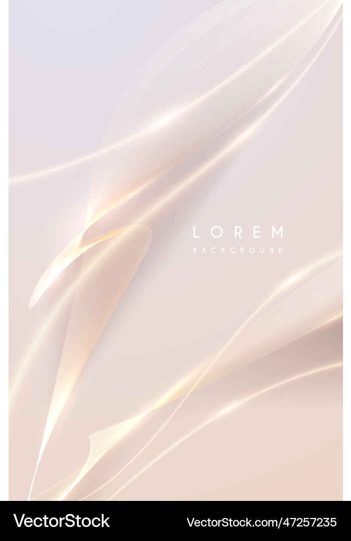 Golden Light Abstract Lines Background Vector Image
