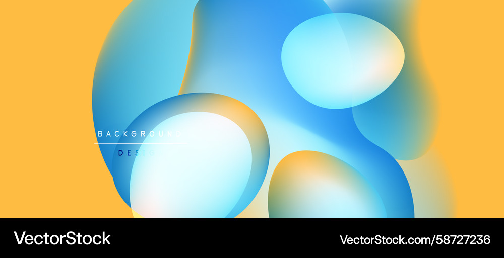 Abstract fluid shapes overlap creating vibrant Vector Image