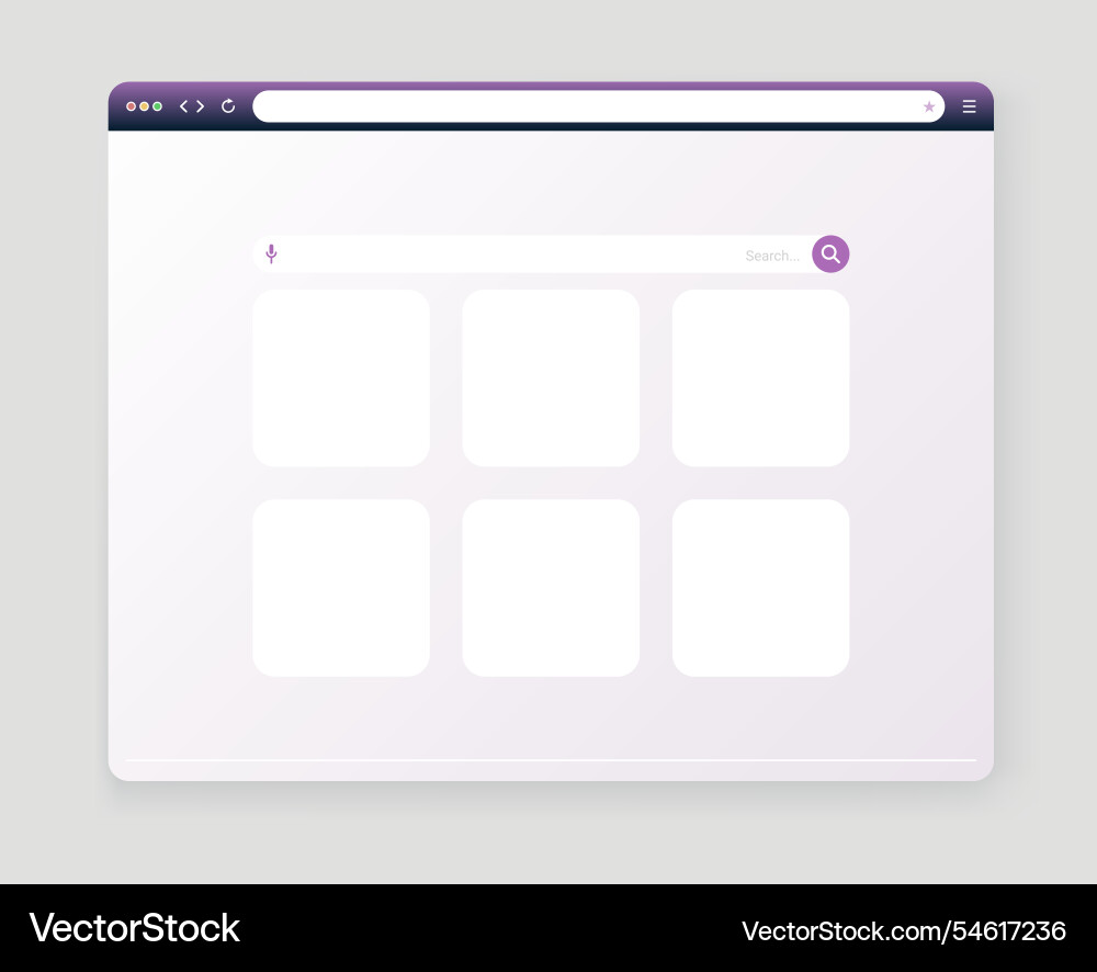 Browser search bar web page internet Browser search bar web page internet vector image