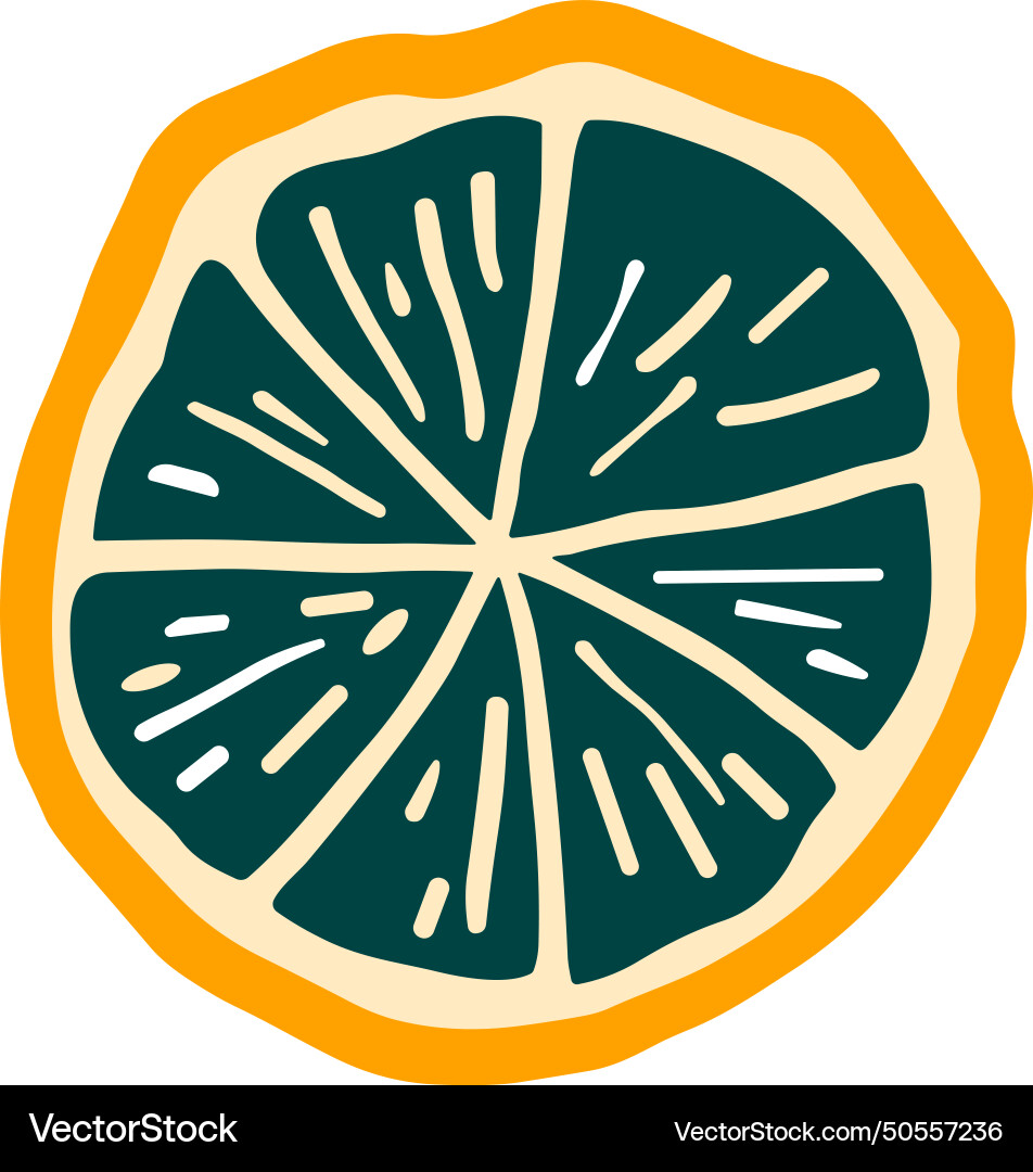 Isolate a slice lemon flat style on background Vector Image