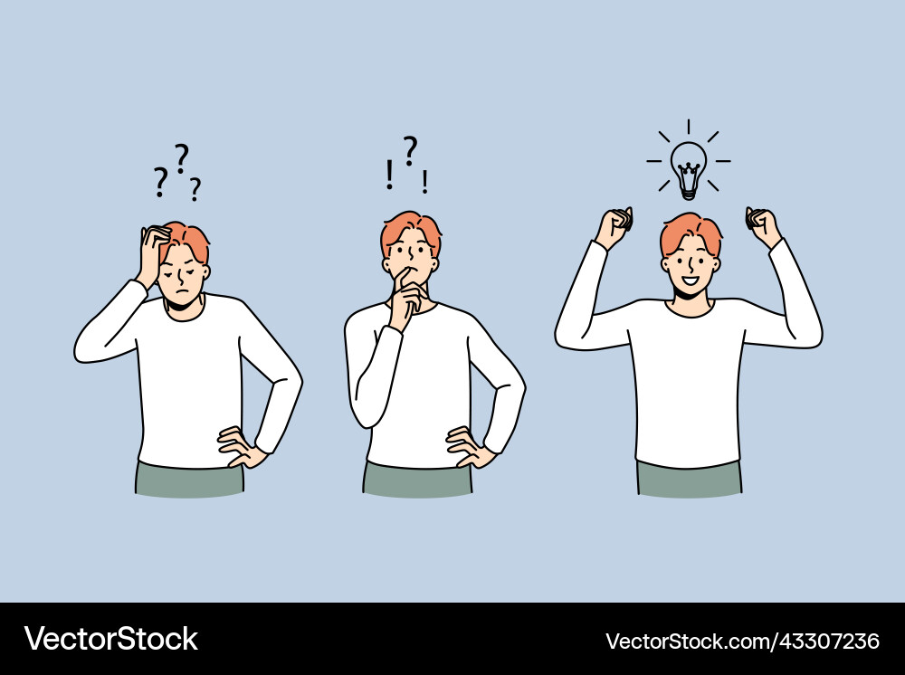 Process of problem solving vector image