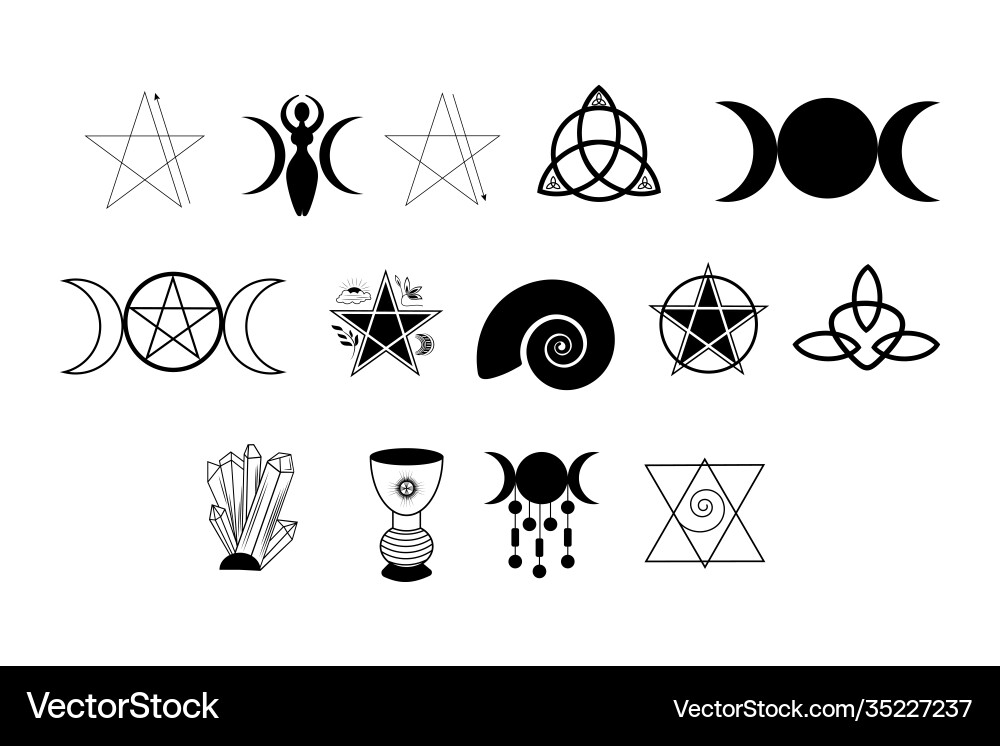 A set esoteric elements Vector Image