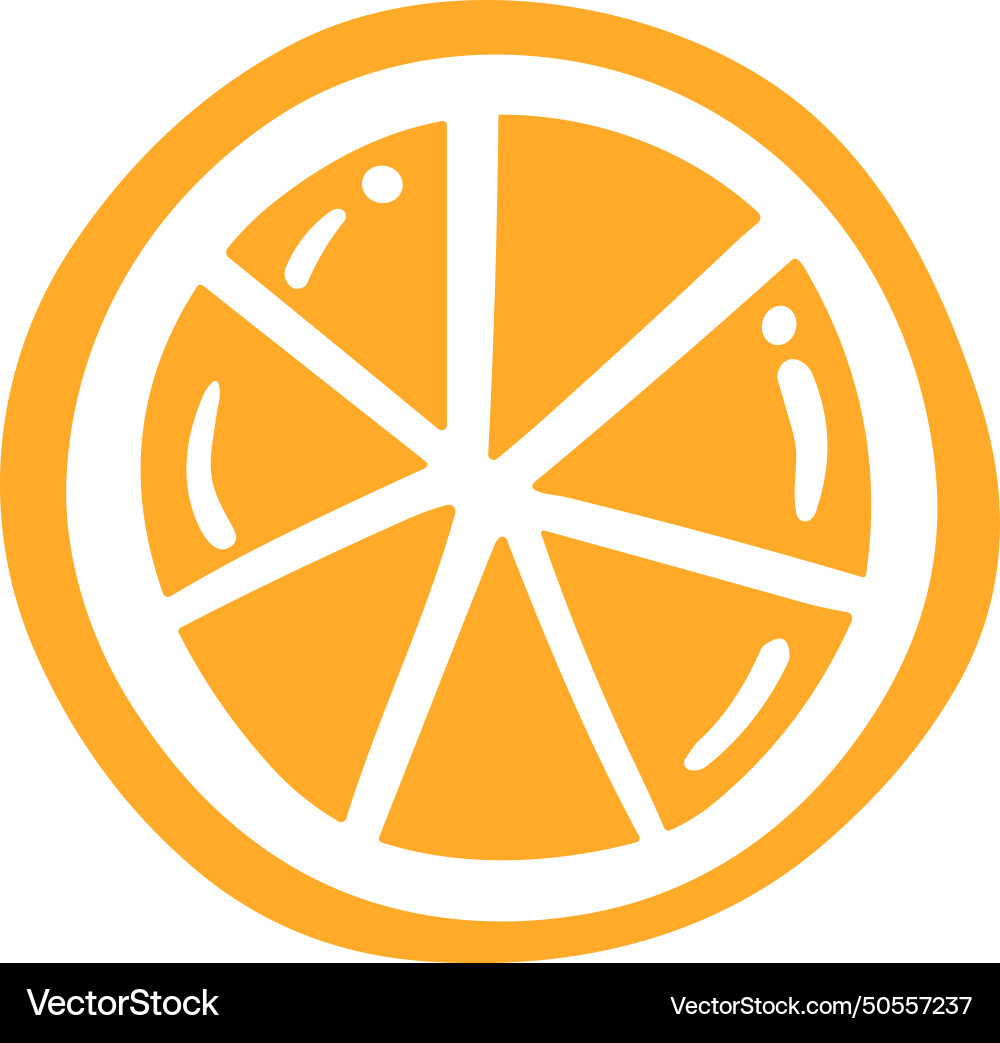 Isolate a slice lemon flat style on background Vector Image