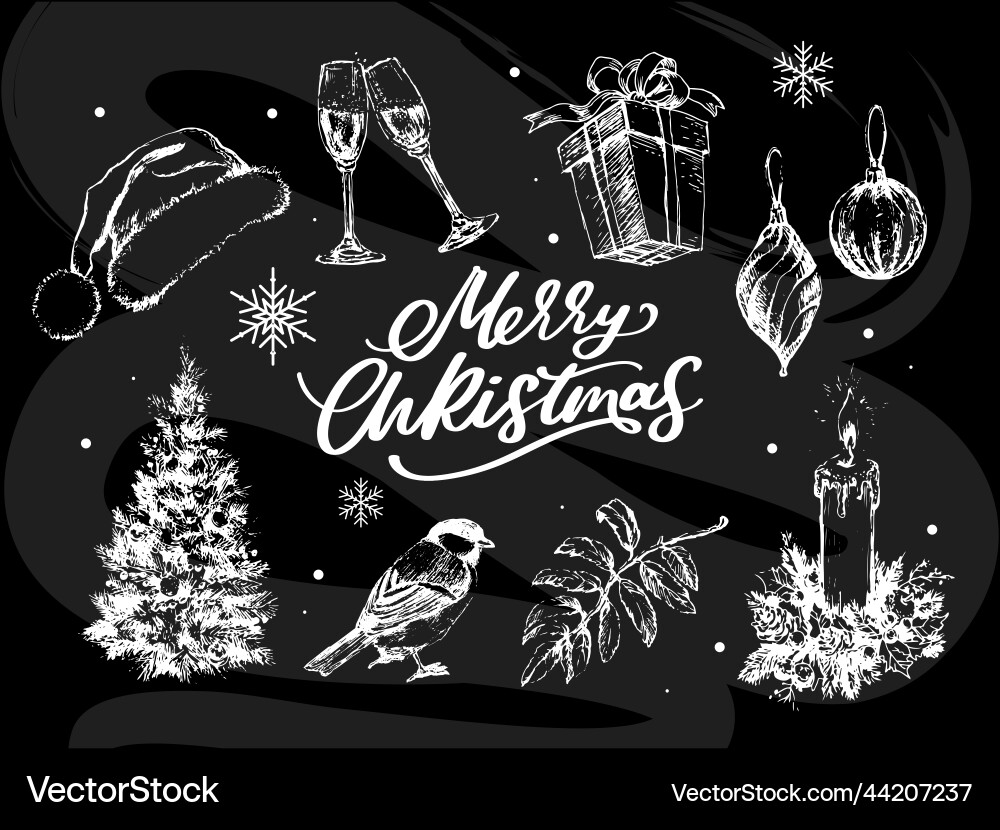 Merry christmas happy new year 2023 typography Merry christmas happy new year 2023 typography vector image