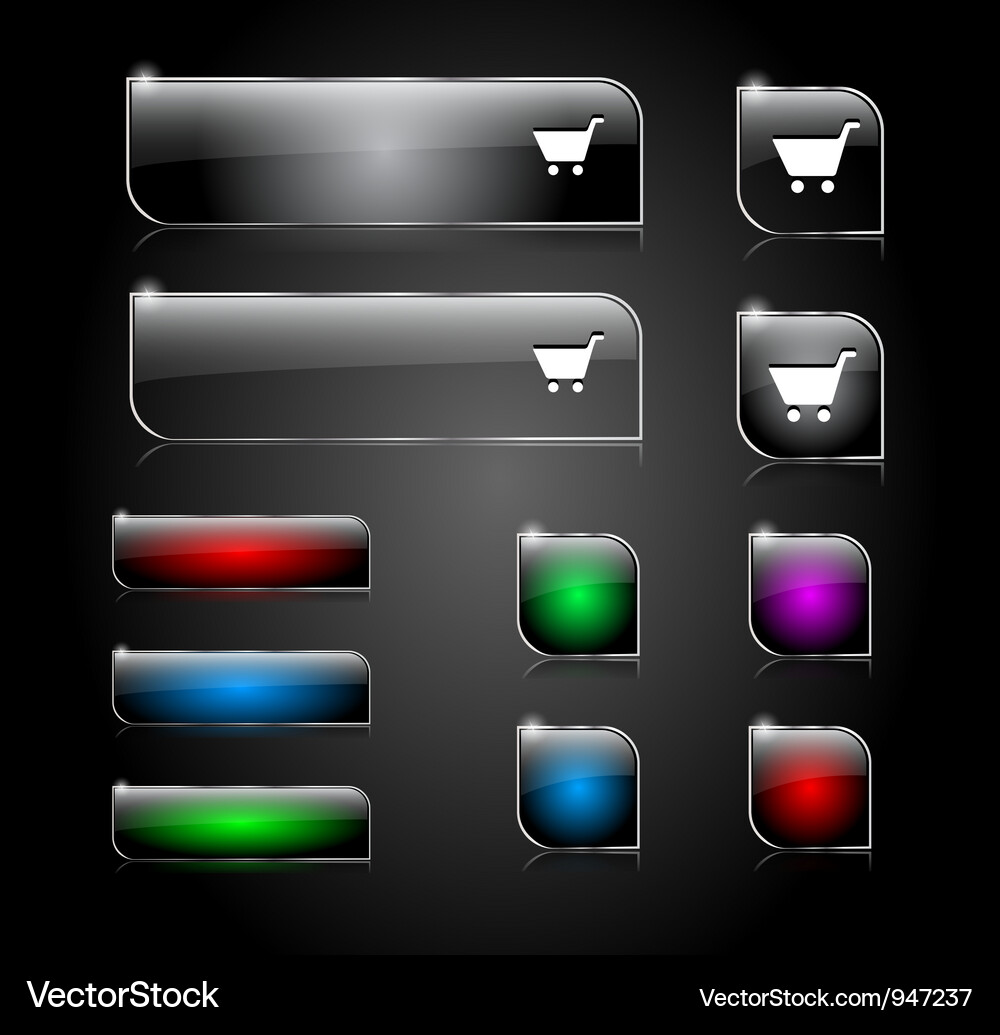 Modern Button Collection Vector Image