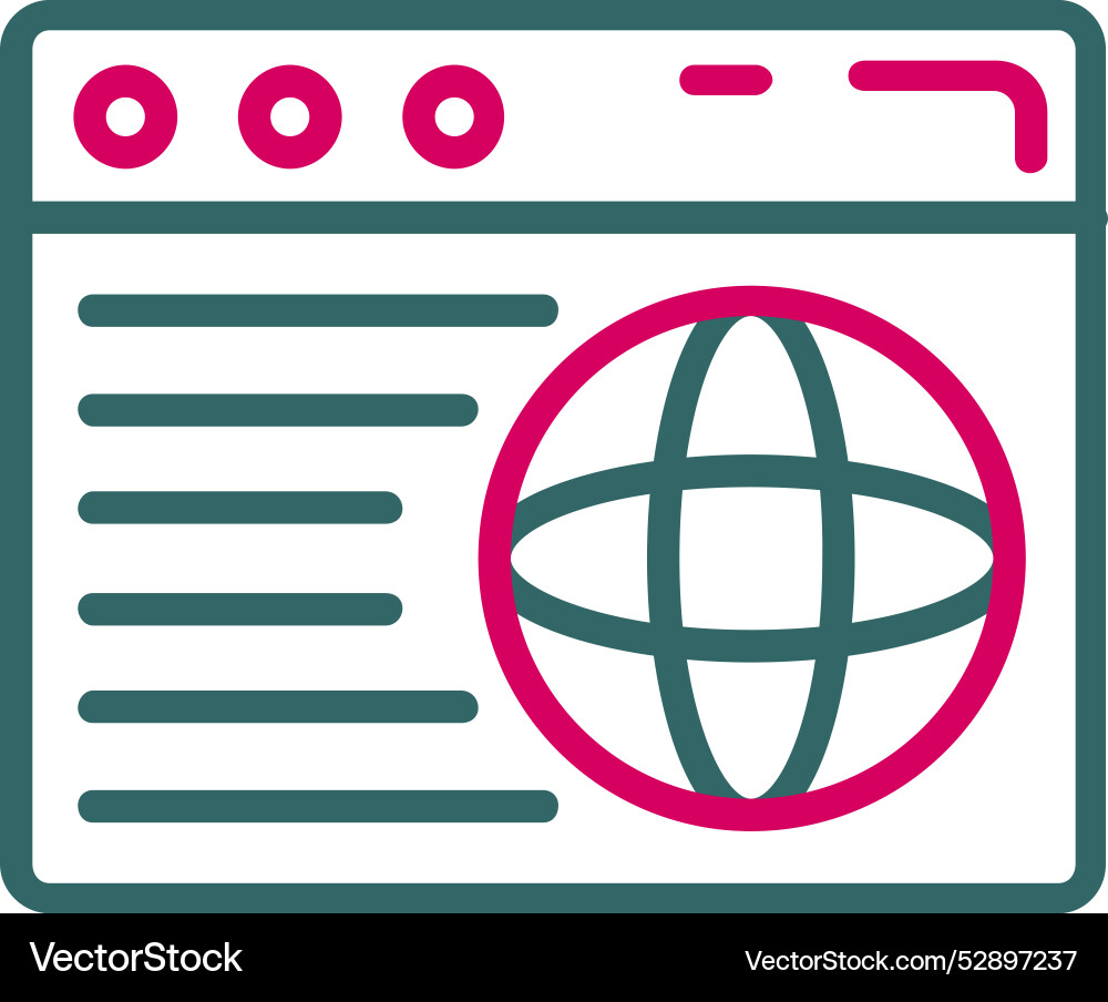 Web browser icon design vector image
