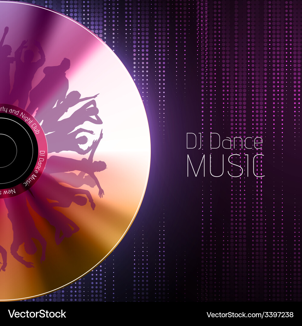 Disco abstract background record or disk Vector Image