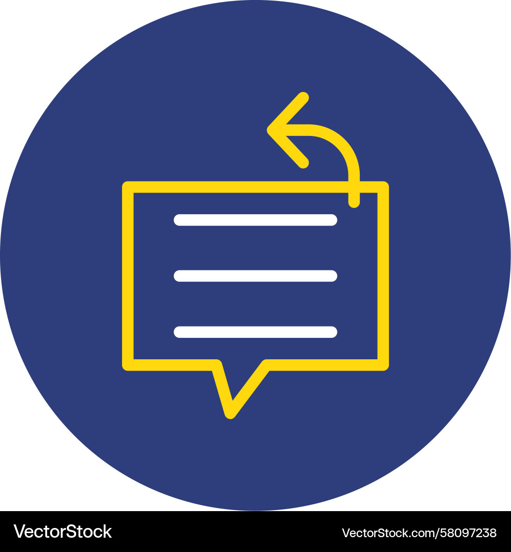 Scripted Response Dual Line Circle Vector Image