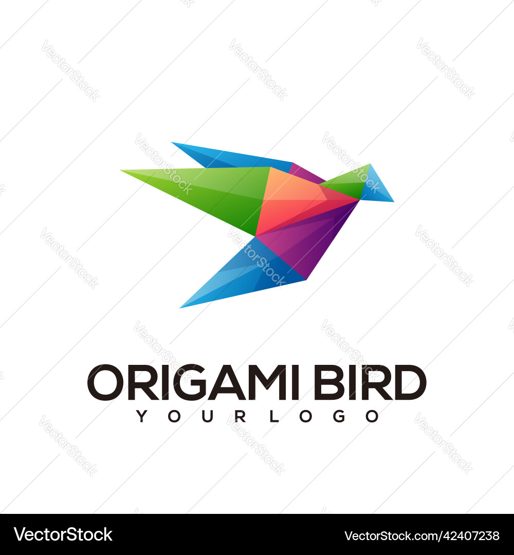 Vogel geometrisches Logo bunt Vogel geometrisches Logo bunt vektorbild