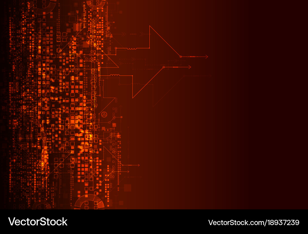 Computer technology dark color background vector image