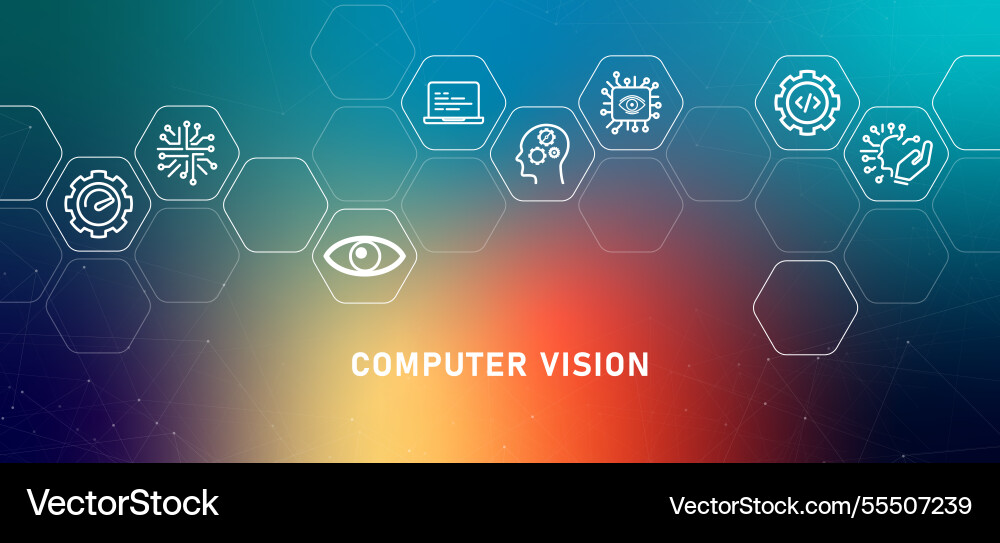 Computer Vision Gradienten Header Computing Computer Vision Gradienten Header Computing vektorbild
