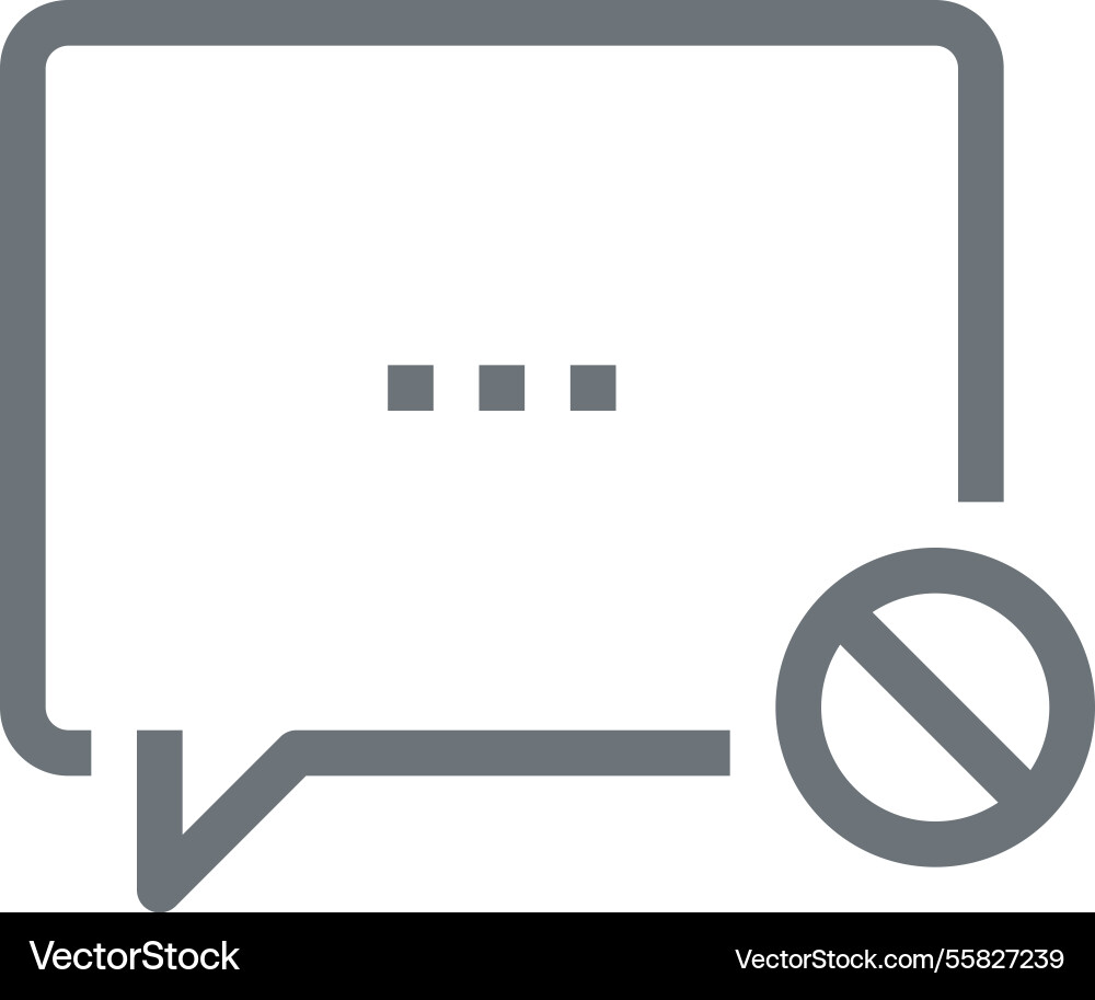 Delete message flat line web icon concept vector image