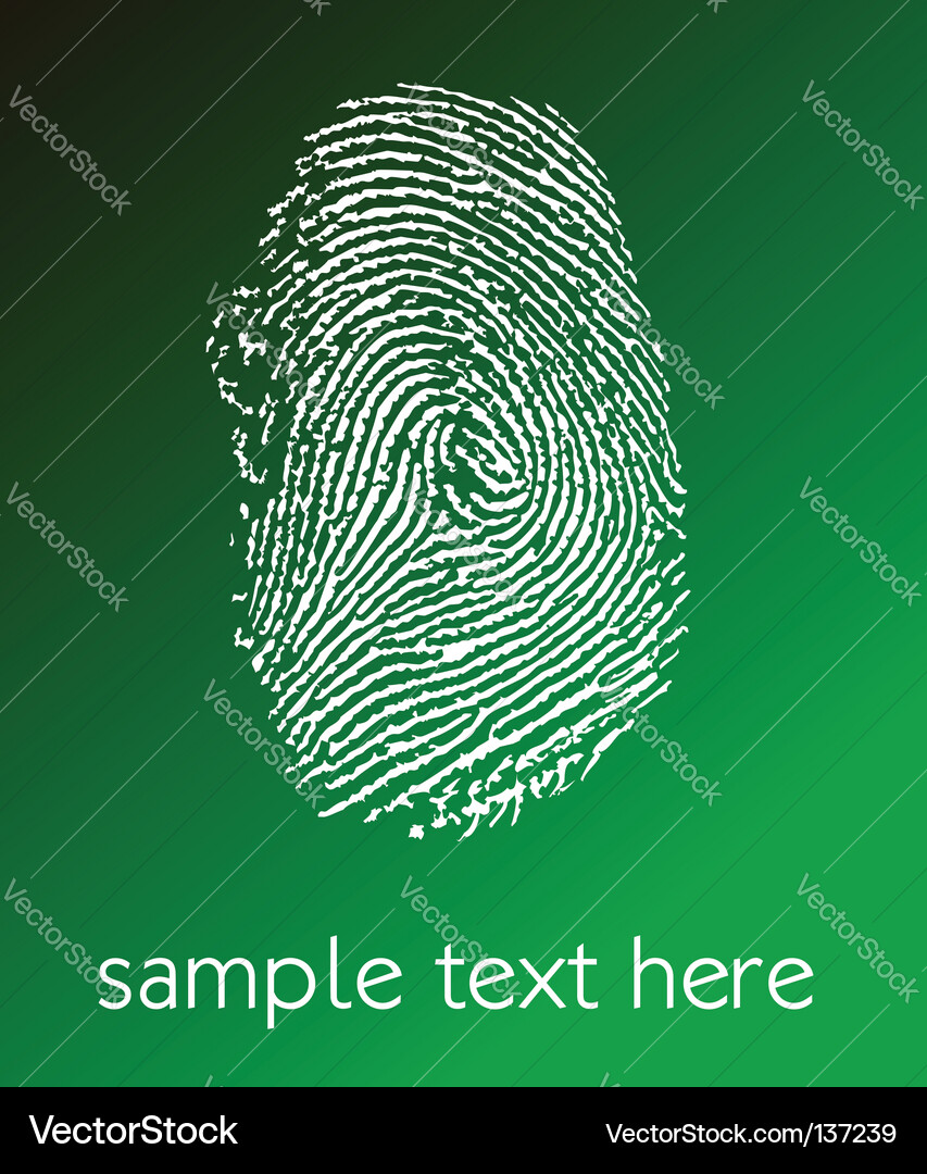 Fingerprint Scan Vector Image