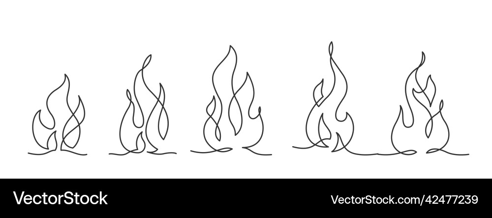 Flame set one line