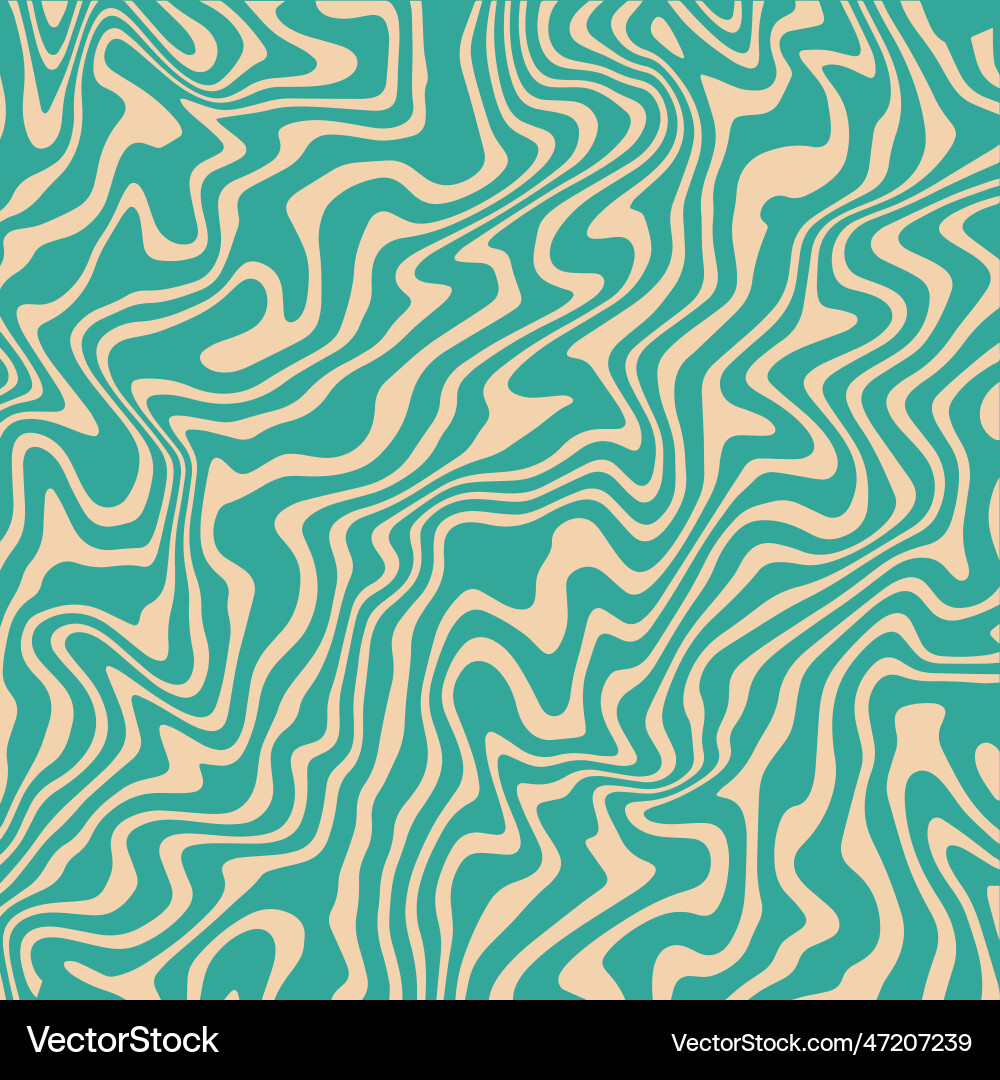Retro Wavy Psychedelic Pattern vector image
