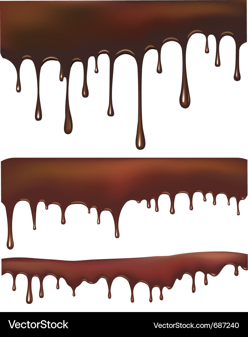 Chocolate Drips and Flows vector image