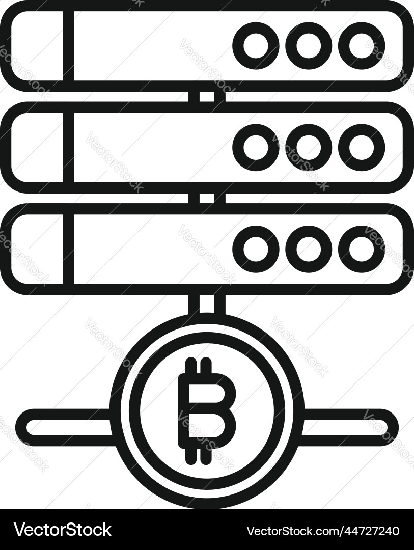 Cryptocurrency server icon outline crypto – Royalty-Free Vector |  VectorStock