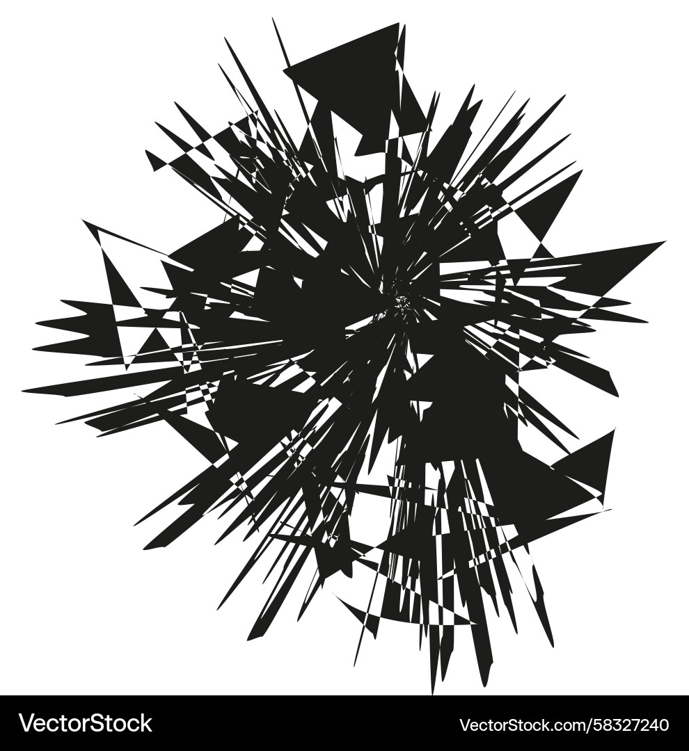 Dynamic Explosion of Sharp Elements Vector Image