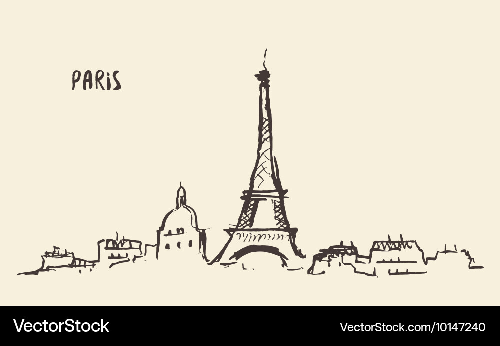 Eiffel Tower Sketch vector image