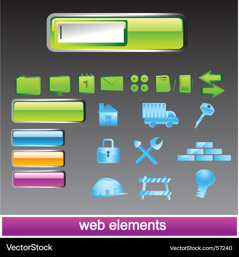 Modern Web Buttons Vector Image