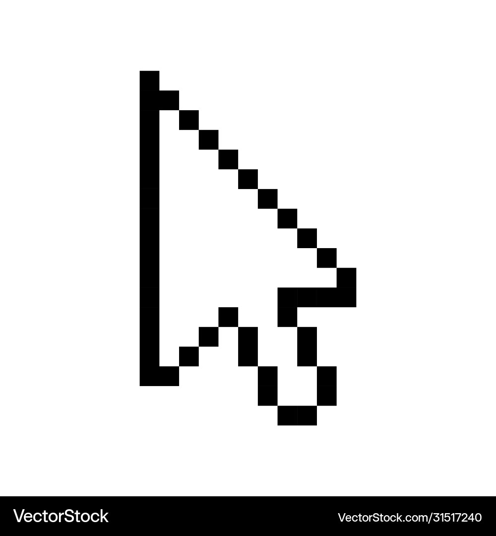 Pixel Cursor Mouse Pointer Icon vector image