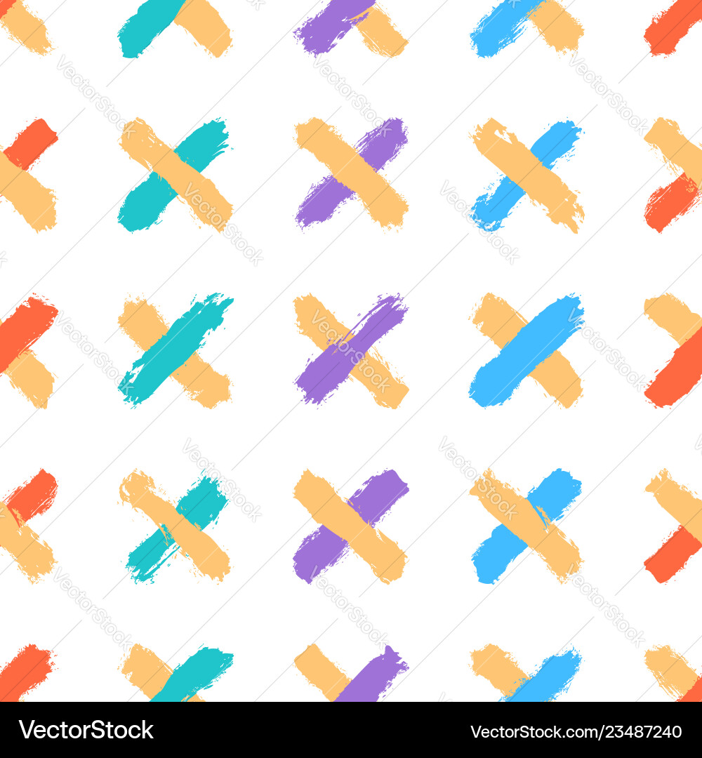 Seamless pattern created using brush strokes Seamless pattern created using brush strokes vector image