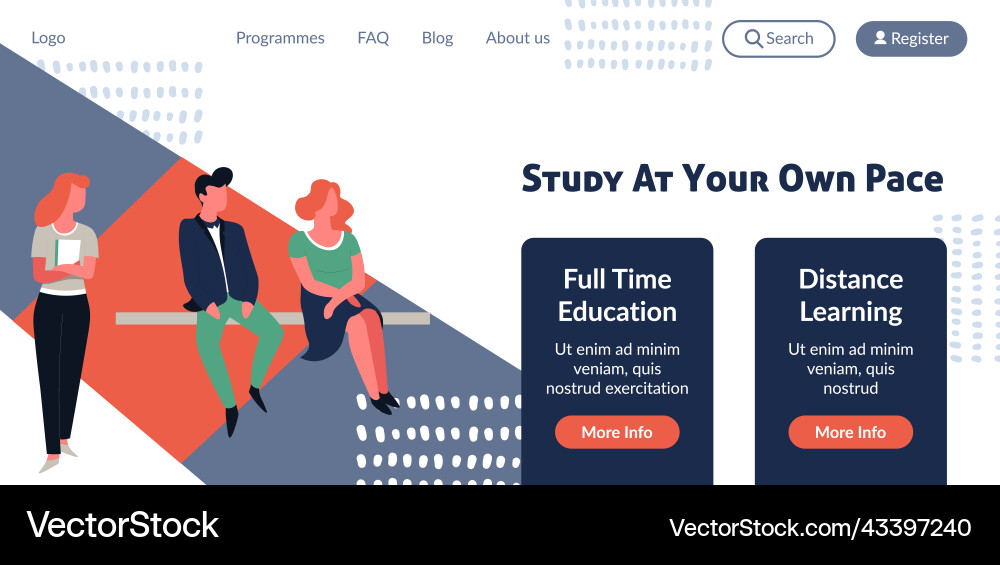 Study at your own pace by enrolling to course Study at your own pace by enrolling to course vector image