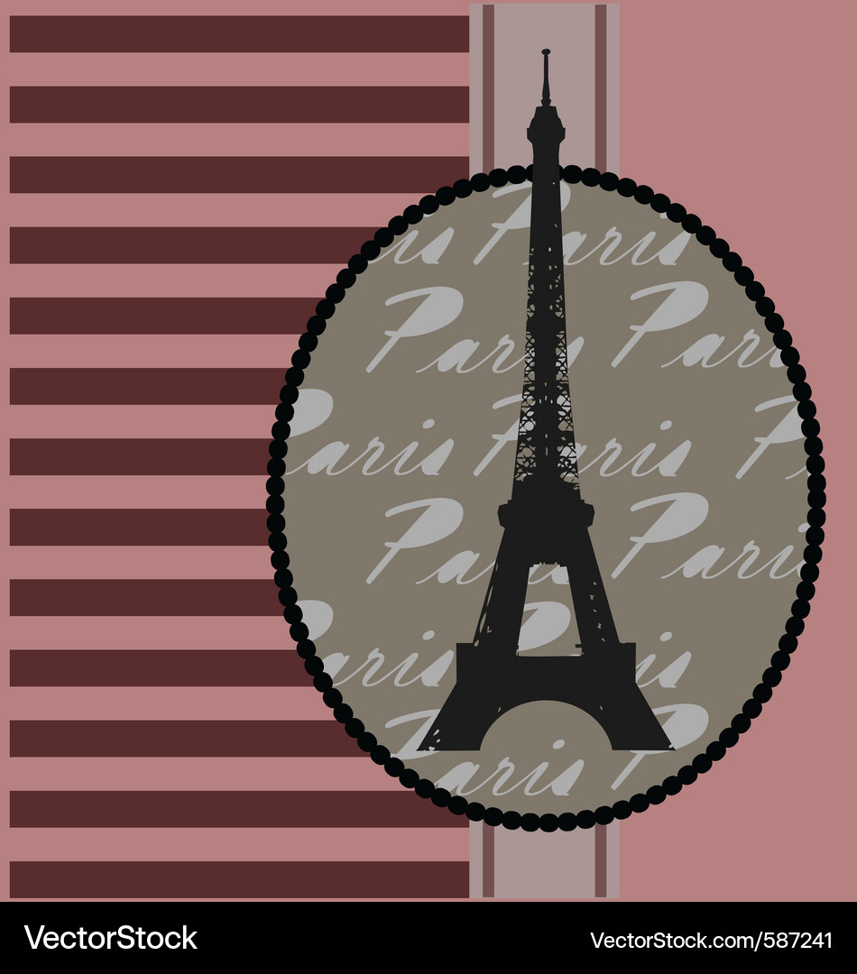 Background with eiffel tower Vector Image