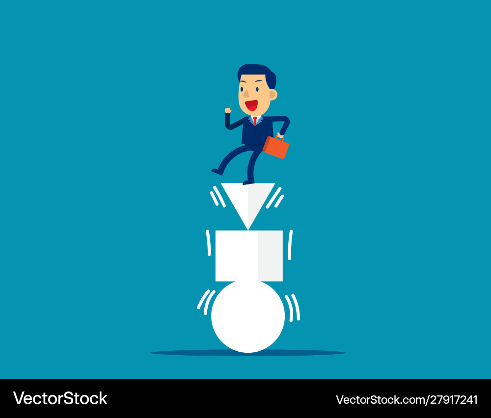 Businessman and balanced concept business Businessman and balanced concept business vector image