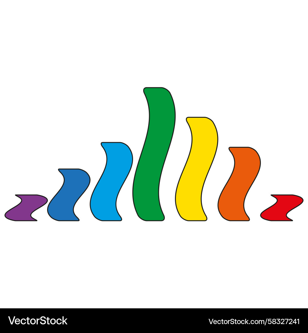 Dynamic Wavy Data Columns Vector Image